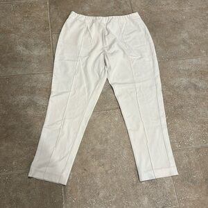 Women's Soft Surroundings White Pull On Pants Petite Large‎
